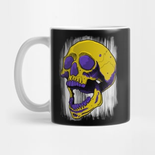 Screaming Skull with White Paint Smear Mug